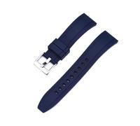 Svincoter Cinturino for orologio in gomma FKM vulcanizzata 20mm 22mm 24mm Cinturini for orologi a sgancio rapido(Blue silver,20mm)