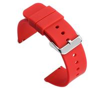 Svincoter Cinturino impermeabile in silicone a sgancio rapido da 10-24 mm, adatto alla maggior parte degli orologi con cassa piatta.(BrightRed,22mm)