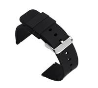 Svincoter Cinturino impermeabile in silicone a sgancio rapido da 10-24 mm, adatto alla maggior parte degli orologi con cassa piatta.(Black,20mm)