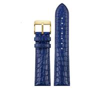 Svincoter Cinturino in pelle a bocca piatta da 16 mm, 17 mm, 18 mm, 19 mm, 20 mm, 21 mm, adatto a qualsiasi marca(Blue-G pin,20mm)