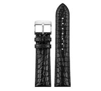 Svincoter Cinturino in pelle a bocca piatta da 16 mm, 17 mm, 18 mm, 19 mm, 20 mm, 21 mm, adatto a qualsiasi marca(Black-S pin,18mm)