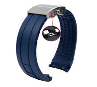 Svincoter Cinturino in silicone da 23 mm e 22 mm adatto for Citizen Der Blaue Engel 2a generazione JY8078-52L JY8035/8085 adatto for Mido Helmsman M005(B blue silver,23mm)