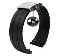 Svincoter Cinturino in silicone da 23 mm e 22 mm adatto for Citizen Der Blaue Engel 2a generazione JY8078-52L JY8035/8085 adatto for Mido Helmsman M005(B black silver,23mm)