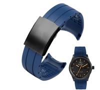 Svincoter Cinturino in silicone da 23 mm e 22 mm adatto for Citizen Der Blaue Engel 2a generazione JY8078-52L JY8035/8085 adatto for Mido Helmsman M005(A blue black,22mm)