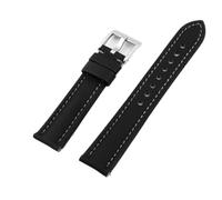 Svincoter Cinturino universale a sgancio rapido in tessuto impermeabile in tela da vela da 18-22 mm(Black-gray line,19mm)