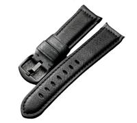 Svincoter Cinturino universale in pelle fatto a mano retrò da uomo da 20, 22, 24, 26 mm, adatto alla maggior parte degli orologi a bocca piatta(A Brack Buckle,20mm)