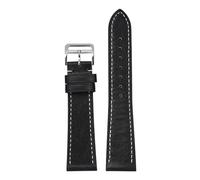 Svincoter Cinturino universale in vera pelle a sgancio rapido retrò da 17-22 mm, adatto alla maggior parte degli orologi con bocca piatta.(Black,18mm)