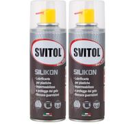 Svitol Lubrificante Spray 200 ml al silicone, per plastiche, impermeabilizza, resiste alle temperature, rinnova guarnizioni, cannuccia integrata, valvola 360° (Confezione da 2)