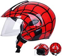 SVIVE Bambini Spider-Net Casco Moto Arte per Bambini 2-7 Anni - Ciclo di Guida Sportiva Mezzo Quattro Stagioni in Bicicletta - Sicurezza, Bright Red