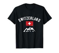 Svizzera Bandiera Montagne Schweiz Pride Suisse Roots Proud Maglietta