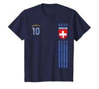 Svizzera Bandiera Swiss Pride Lovers Maglietta, Bambini, Navy, 4 Anni