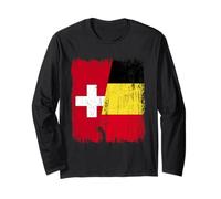 Svizzera Belgio Mezza Bandiera Maglia Belga Svizzera Maglia a Manica