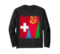 Svizzera Eritrea Mezza Bandiera Svizzera Eritreo Patrimonio Maglia a Manica