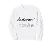 Svizzera Skyline Viaggi Vacanza Outfits Felpa