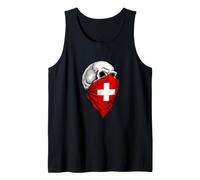 Svizzera Svizzera Schweiz Suisse Svizzera Bandiera Teschio Canotta