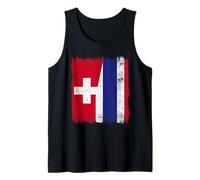 Svizzera Thailandia Mezza Bandiera Svizzera Thai Roots Canotta