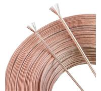 SVKVBNLNGK Cavo di alimentazione UL2468 trasparente per 2 pin, 10/50 m, 16/18/20/22/24/26/28/30 AWG, isolato in PVC, altoparlante audio, linea filo LED filo(Gold-Sliver,20 METERS_16AWG (1.2MM2))
