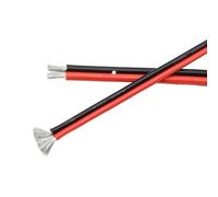 SVKVBNLNGK Cavo in gomma siliconica flessibile in filo di rame da 1/2/5 m 30 28 26 24 22 20 18 16 14 12 10 8 AWG 2 pin Connettore LED fai te morbido Filo(5 Me,10AWG)