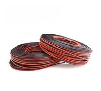 SVKVBNLNGK Cavo in gomma siliconica for filo di rame da 1/2/5 m, morbido, 30 28 26 24 22 20 18 16 14 12 10 8 AWG, 2 pin, flessibile, connettore LED fai te, nero e rosso Filo(2 Meters,8AWG)