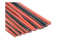 SVKVBNLNGK Cavo in gomma siliconica for filo di rame da 5 m, super morbido, 8 10 12 14 16 18 20 22 24 26 AWG, 2 pin, flessibile, connettore for lampada LED fai te, nero e rosso Filo(5 Me,8AWG)