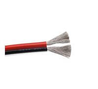 SVKVBNLNGK Cavo in gomma siliconica super morbida da 5 m, 2 pin, rosso e nero, filo di rame stagnato resistente al calore for modello lampada LED fai te Filo(10AWG 6MM2_5METERS)