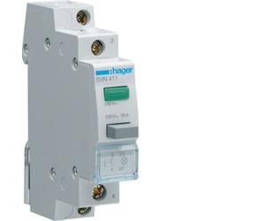 SVN411 CONNETTORE PULSANTE LED VERDE 16A 1Z 1M 230V AC