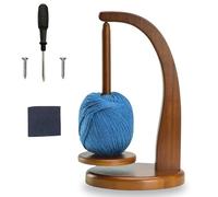 Svolgitore di Lana, Avvolgitore di Lana Rotante, Supporto per Gomitoli di Lana, Supporto Magnetico per Rocchetto di Lana, Avvolgitore di Lana in Legno, per Regali di Accessori (Colore Retrò)
