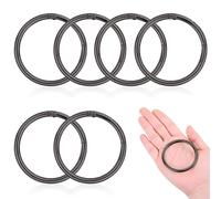 svpfuo 6 Pezzi Moschettone Rotondo, Moschettoni Lega Grandi, Moschettoni Rotondi, Moschettone Rotondo in Lega di Zinco da 60 Mm, per Portachiavi, Zaini, Borse a Mano e Lavori Manuali fai da te(grigio)