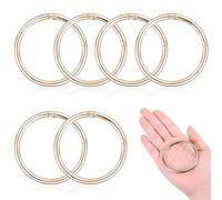 svpfuo 6 Pezzi Moschettone Rotondo, Moschettoni Lega Grandi, Moschettoni Rotondi, Moschettone Rotondo in Lega di Zinco da 60 Mm, per Portachiavi, Zaini, Borse a Mano e Lavori Manuali fai da te(oro)