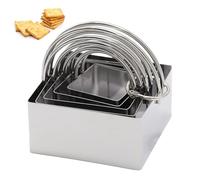 svpfuo Formine per Biscotti, Coppapasta Quadrato, Tagliabiscotti, Cookie Cutter, Adatto per la Preparazione di Torte, Pasticcini, Crepes, Panini, Biscotti e Altri Prodotti Alimentari