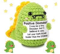 svpfuo Plushies Dinosauro, Peluche Doll, Positive Crochet Doll, Regalo Motivazionale, Positive Dinosauro, Piccoli Regali per le Donne, Regali per Gli Amici, Regali per i Bambini, Regali D'addio