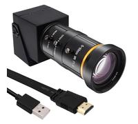 SvPro 4K USB HDMI Camera Streaming Webcam con obiettivo zoom 5-50 mm, messa a fuoco manuale H.264 H.265 CS Mount 10X Zoom ottico - per PC, laptop, TV