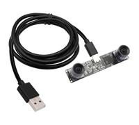 Svpro Global Shutter USB Camera M12 Dual Lens 1200P 60fps Telecamera industriale per auto VR 3D, fotocamera robotica USB per Windows, Linux, Android, Mac OS
