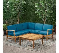 SVRCK Elegante set di 6 divani da esterno per relax e connessione, con seduta modulare e tavolino, blu