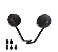 SVTSTRQE per Y&amaha Mt07 Mt09 Mt10 Fz1 Fz6 Fz09 Fz8 Xsr700 Xsr900 Retrovisore Retrovisore Retro ABS 7/8 '' 8/10mm Specchio Rotondo Specchietti retrovisore Laterali(Black Long Rod)