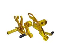 SVTSTRQE Poggiapiedi per Motocicletta Pedane Arretrate Regolabili per Y&amaha MT09 FZ09 MT-09 FZ-09 MT 09 2017 2018 2019 2020(Oro)