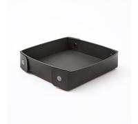 Svuotatasche Cuoio Grigio Antracite - Portaoggetti Scrivania Design con Bottoni