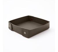 Svuotatasche Cuoio Grigio Talpa - Portaoggetti Scrivania Design con Bottoni