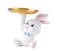 Svuotatasche Design Moderno，Coniglietto Ciotola Ingresso Per Le Chiavi, Sculture Animali In Resina Casa Scrivania Decorazioni Casa Decorativa Fortuna Gatto Gattino Portachiavi Ciotola ( Color : Style