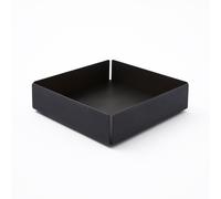 Svuotatasche in Acciaio Nero Opaco e Cuoio Grigio Antracite - Design Moderno