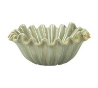 Svuotatasche, in ceramica, piatto decorativo ispirato alla forma naturale dei coralli Dimensioni 33xh 13 cm - 3 0 kg, colore verde marino verde