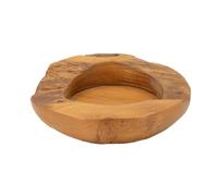 Svuotatasche in teak riciclato, realizzato a mano, realizzato a mano Dimensioni Ø 20X6 - 1.81kg Colore legno con venature marrore