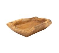 Svuotatasche in teak riciclato, realizzato a mano, realizzato a mano Dimensioni 25x19x7 CM - 1,1 kg Colore legno con venature marrore