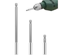 SVUPUE 3 PCS Portainserti, 1/4" Porta Inserti Lungo, Prolunga Avvitatore per la Maggior Parte Degli Avvitatori Elettrici, Trapani e Punte, 60/100 / 150 mm