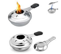 SVUPUE Bruciatore per fonduta, 2 Pezzi bruciatore ad Alcol, bruciatore a Pasta in Acciaio Inossidabile da 15,5 x 9,5 cm, accenditore per fonduta, bruciatore a Pasta, per fonduta all'aperto, Picnic