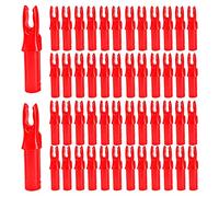 SVUPUE Cocca di Freccia, 50 Pezzi Freccia Plastica Nock per aste da 6,2 mm di Diametro, Rosso