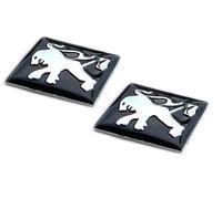 SVV 2 adesivi 16 x 16 mm. Adatto per auto Peugeot con logo automobilistico. Per chiavi, telecomando, ecc. Adesivi quadrati con emblema (16 x 16 mm Peug. 2 pezzi)