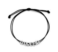 Svyqwmz Bracciale personalizzato con lettere 3D Iniziale Nome Corda Bracciali intrecciati Gioielli Regalo per donne Uomini Amici Famiglia