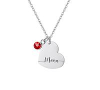 Svyqwmz Collana con nome personalizzato per donne Collana pendente a cuore con pietra natale Regalo di compleanno per mamma, figlia, fidanzata, amica