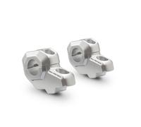 SW-Motech Bar indietro per manubrio da 22 mm - H-30 mm. Indietro 21 mm. Argento.